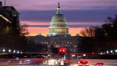 Capitol Hill rotunda at night