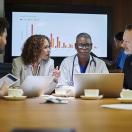 Healthcare workers in a meeting