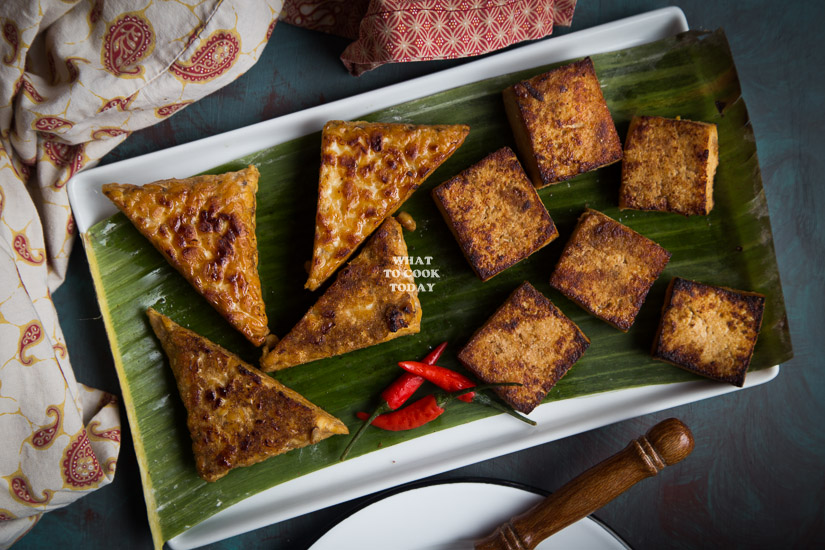 Tahu dan Tempe Bacem (Braised Spiced Tofu and Tempeh)