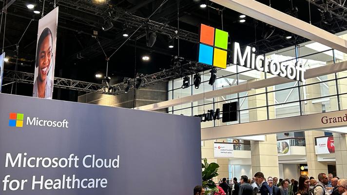 Microsoft booth at HIMSS23