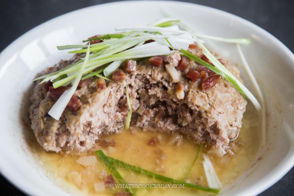 Chinese Steamed Pork Patty with Preserved Turnip (肉饼)