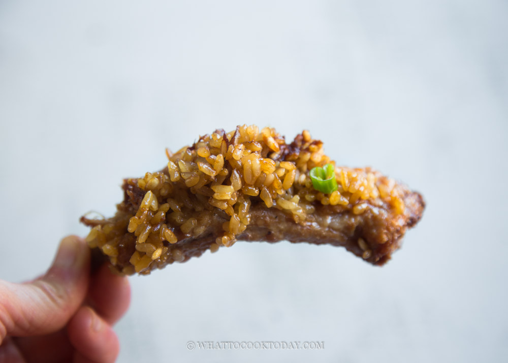Chinese Steamed Ribs with Glutinous Sticky Rice (Stove-top or Instant Pot)