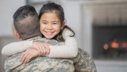 Returning service member with daughter